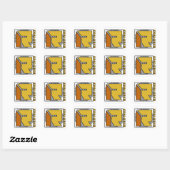Zelfklever, roommuziek vierkante sticker (Vel)