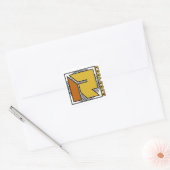Zelfklever, roommuziek vierkante sticker (Envelop)