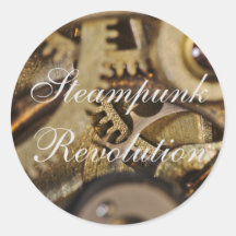 Zelfklever: Steampunk Revolutie. Horloge