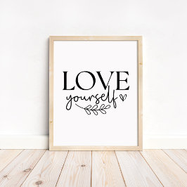 Zelfliefde - Boho Minimalistische Motivatie Poster