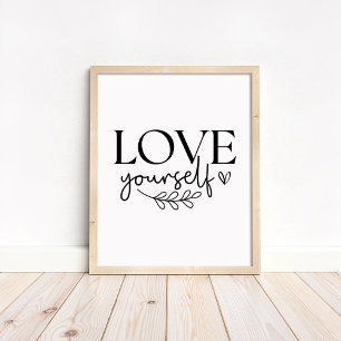 Zelfliefde - Boho Minimalistische Motivatie Poster