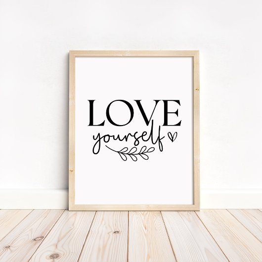 Zelfliefde - Boho Minimalistische Motivatie Poster