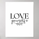 Zelfliefde - Boho Minimalistische Motivatie Poster (Voorkant)