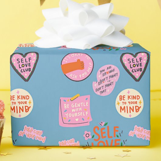 Zelfliefde cadeauverpakking cadeaupapier