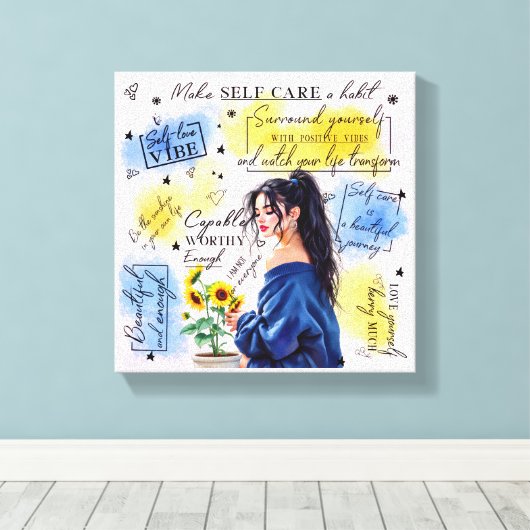 Zelfliefde Canvas Afdruk (Insitu (Houten vloer))