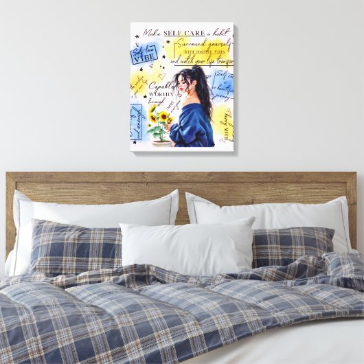 Zelfliefde Canvas Afdruk (Insitu (Slaapkamer))