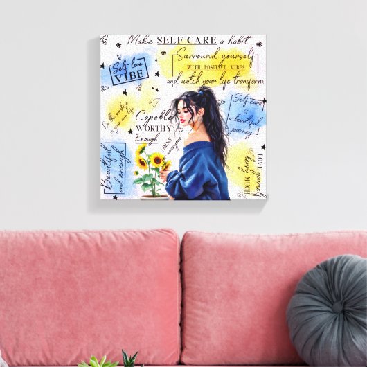 Zelfliefde Canvas Afdruk (Insitu (Woonkamer))