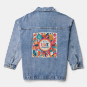 Zelfliefde en empowerment denim jacket (Achterkant)