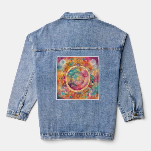 Zelfliefde en empowerment denim jacket (Achterkant)