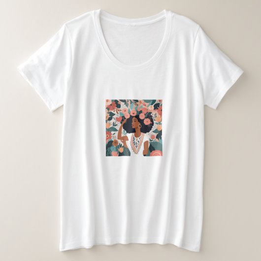 Zelfliefde en empowerment grote maat t-shirt (Design voorkant)