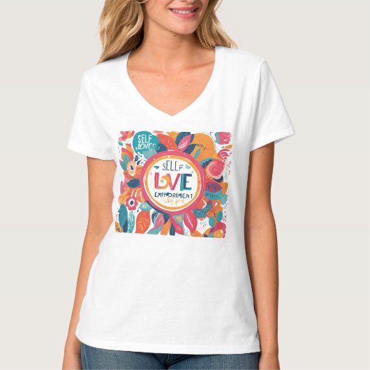 Zelfliefde en empowerment t-shirt (Voorkant)