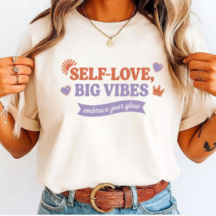 Zelfliefde Grote Vibes Retro voor Zelfliefde Voors Tri-Blend Shirt