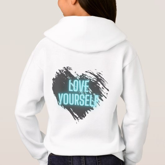 Zelfliefde Hoodie met Heart Design (Achterkant)
