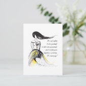 Zelfliefde inspirerend geïllustreerde dame citaat briefkaart (Staand voorkant)