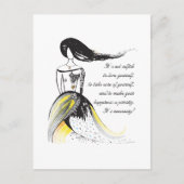Zelfliefde inspirerend geïllustreerde dame citaat briefkaart (Voorkant)