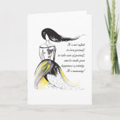 Zelfliefde inspirerend geïllustreerde dame citaat kaart (Voorkant)