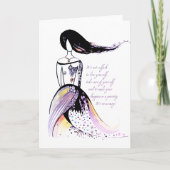 Zelfliefde inspirerend geïllustreerde dame citaat kaart (Voorkant)