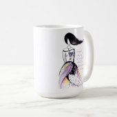 Zelfliefde inspirerend geïllustreerde dame citaat koffiemok (Voorkant rechts)