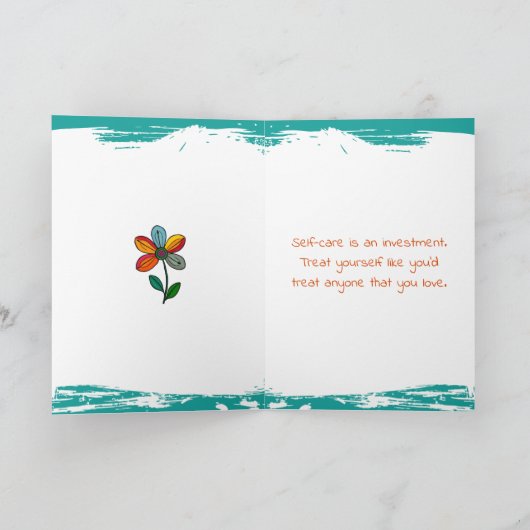 Zelfliefde is belangrijk | vriendschap kaart (Binnen)