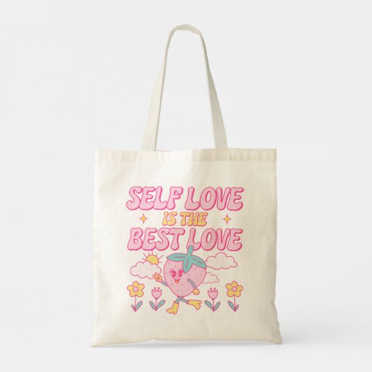 Zelfliefde is de beste liefde tote bag (Achterkant)
