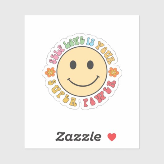 Zelfliefde is je superkracht sticker (Vel)