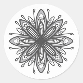 Zelfliefde mandala bloemen ronde sticker
