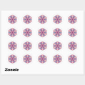 Zelfliefde mandala bloemen ronde sticker (Vel)