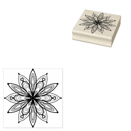 Zelfliefde Mandala Floral Rubberstempel (Gestempeld)