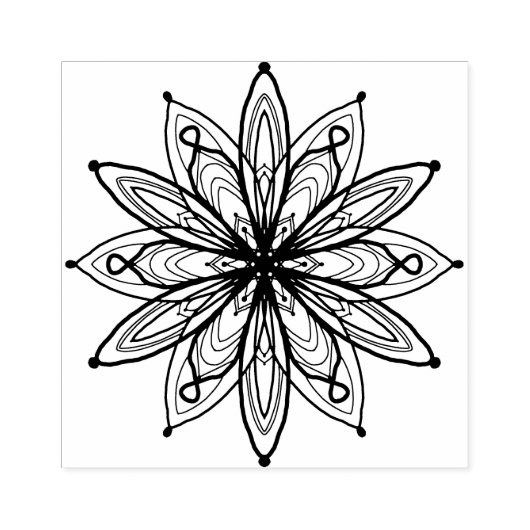 Zelfliefde Mandala Floral Rubberstempel (Afrduk)