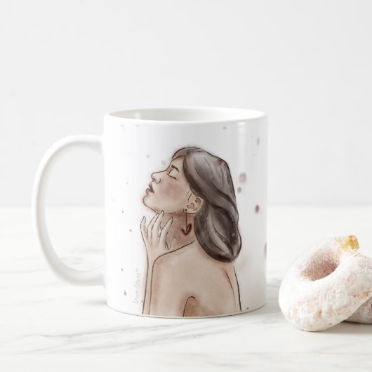 Zelfliefde mok | Wit & Spatten (Met donut)