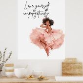 Zelfliefde Motivatie quote affirmatie Poster (Keuken)