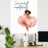 Zelfliefde Motivatie quote affirmatie Poster (Thuiskantoor)