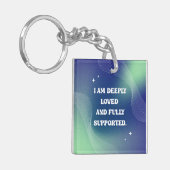 Zelfliefde, Motiverende, Inspirerende Spreuk Sleutelhanger (Voorkant Links)