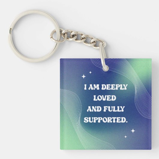 Zelfliefde, Motiverende, Inspirerende Spreuk Sleutelhanger (Voorkant)