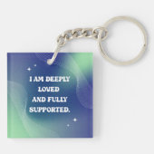Zelfliefde, Motiverende, Inspirerende Spreuk Sleutelhanger (Achterkant)