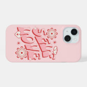 Zelfliefde Retro T-Shirt iPhone 15 Case (Achterkant horizontaal)