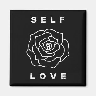 Zelfliefde Roos Bloem Yoga Gezond Gelukkig Positie Magneet