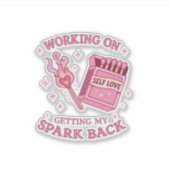 Zelfliefde Spark Roze Lucifer Empowerment Sticker (Voorkant)