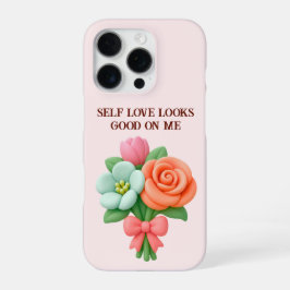 Zelfliefde staat mij goed bloemen telefoonhoesje iPhone 16 pro hoesje