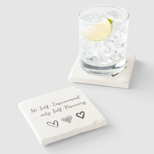 Zelfliefde stenen Onderzetter (Zijkant)