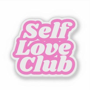 Zelfliefde typografie roze voor meisjes en vrouwen sticker