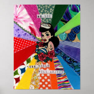 Zelfliefde - wees jij, de wereld zal zich aanpasse poster