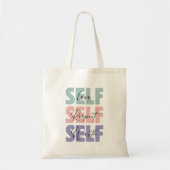 Zelfliefde Zelfrespect Zelfwaarde typografie Tote Bag (Voorkant)