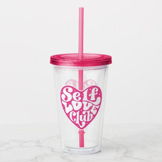 Zelfliefdeclub Acryl Drinkbeker (Voorkant)