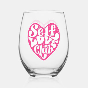 Zelfliefdeclub Wijn Glas zonder Steel