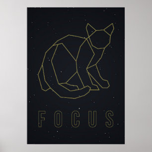 Zelfliefdesbevestiging poster origami kattenfocus