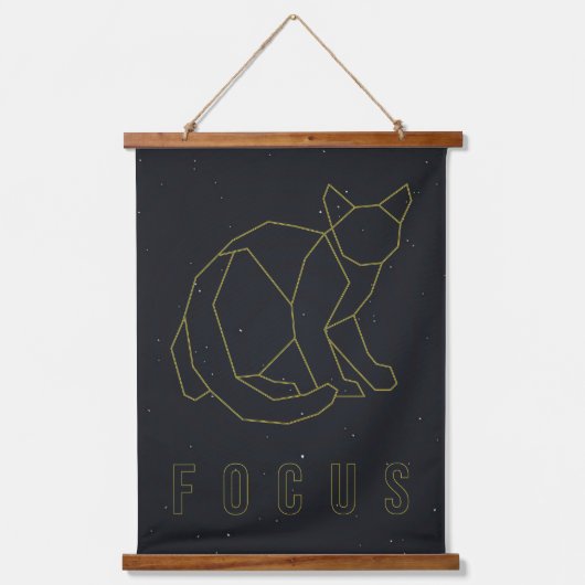 Zelfliefdesbevestiging poster origami kattenfocus hangend wandkleed (Voorkant)