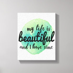 zelfliefdesverklaringen voor levensacceptatie canvas afdruk