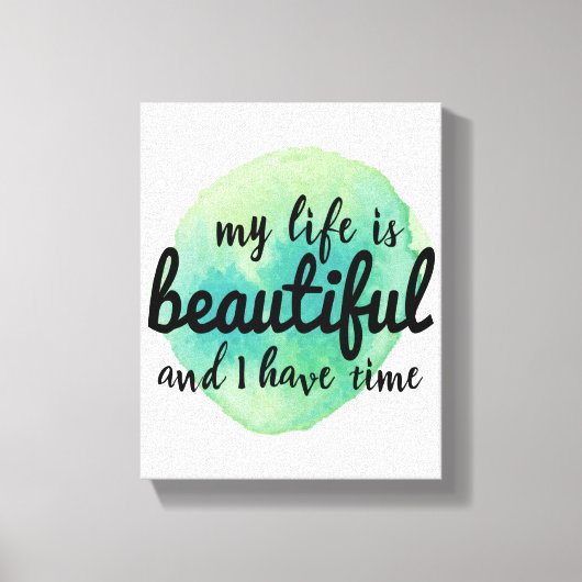 zelfliefdesverklaringen voor levensacceptatie canvas afdruk (Voorkant)