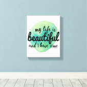 zelfliefdesverklaringen voor levensacceptatie canvas afdruk (Insitu (Houten vloer))